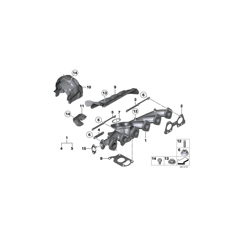 Genuine BMW 11628508138 F34 F31 F16 Heat Protection Shield (Inc. X4 35dX, 640dX & X6 40dX)