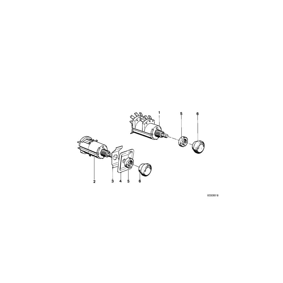 Genuine BMW 65121360036 E21 E24 Fader Control With Flat-Type Connector 12 POLIG (Inc. 320, 628CSi & 323i)