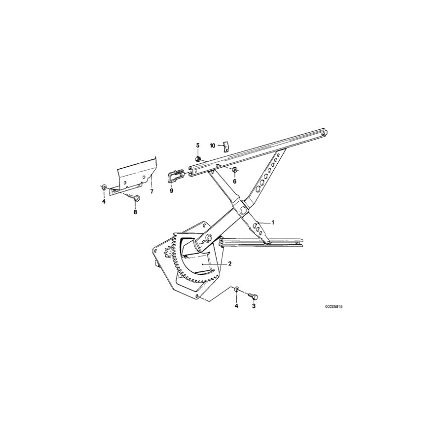 Genuine BMW 51331868829 E12 E28 Electr.Window Lifter Front Left (Inc. 524d, M5 & 518i)