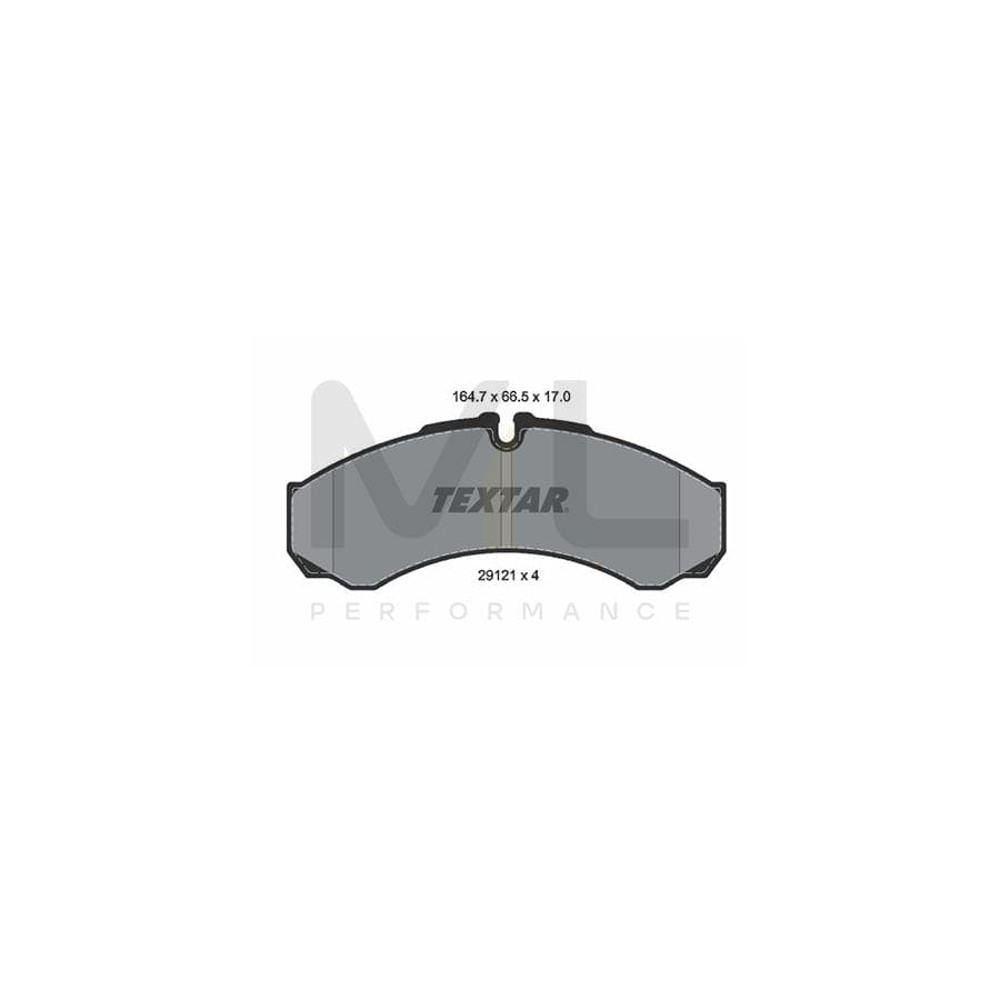 TEXTAR 2912111 Brake pad set prepared for wear indicator