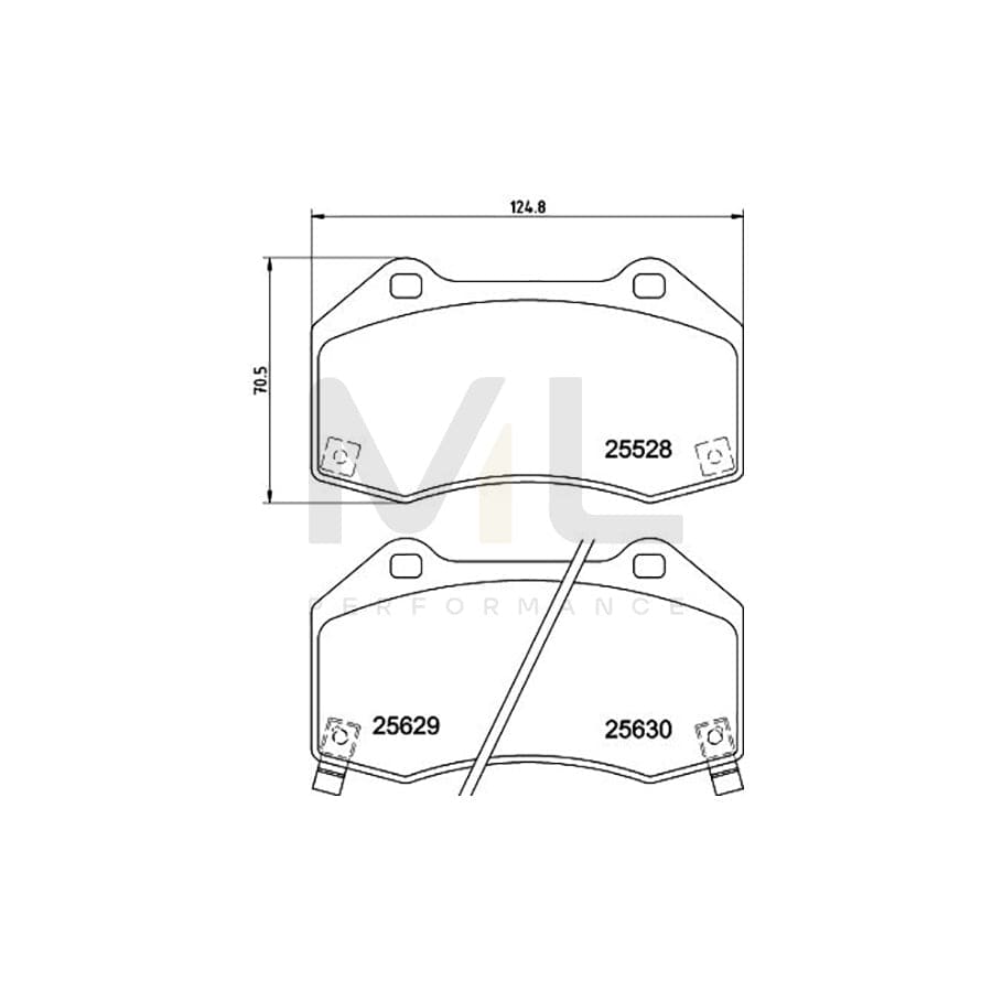 TEXTAR 2552801 Brake pad set with acoustic wear warning