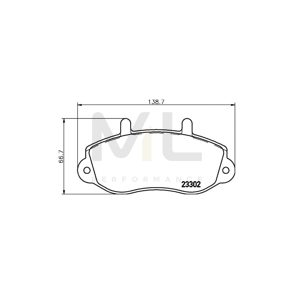 Hella 8DB 355 019-321 Brake Pad Set Not Prepared For Wear Indicator | ML Performance Car Parts
