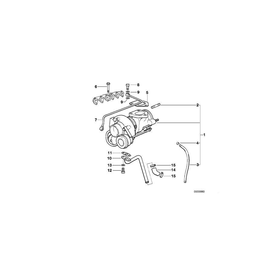 Genuine BMW 11422245204 E34 E36 E38 Return Pipe (Inc. 325td, 525tds & 725tds)
