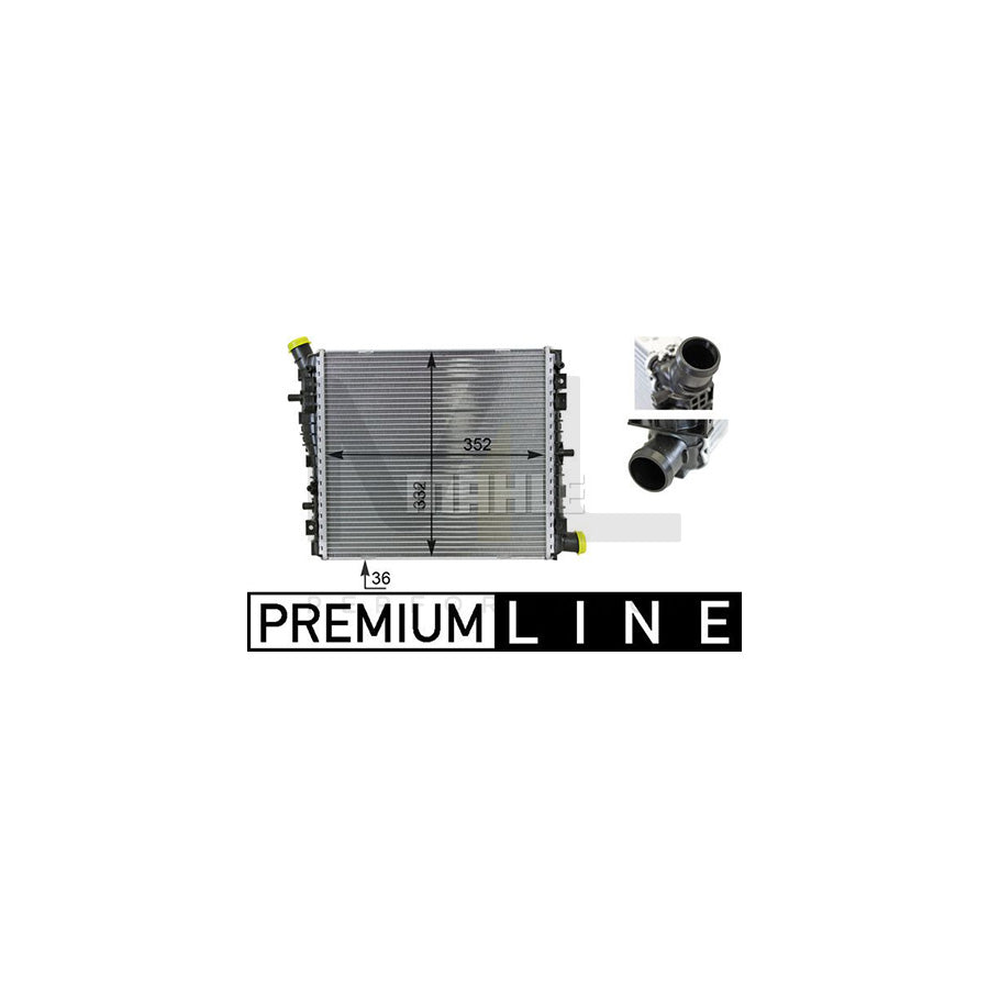 MAHLE ORIGINAL CR 78 000P Engine radiator for AUDI R8 Brazed cooling fins | ML Performance Car Parts