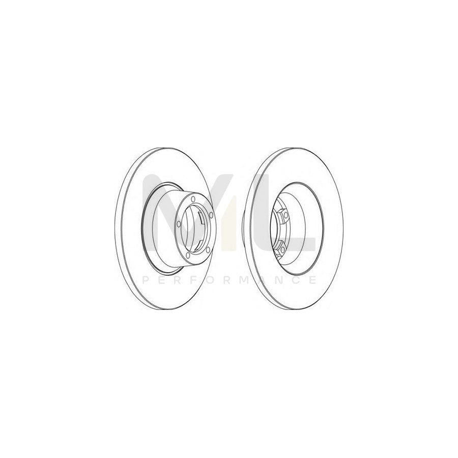 Ferodo DDF084-1 Brake Disc for Ford Transit Solid - Pair