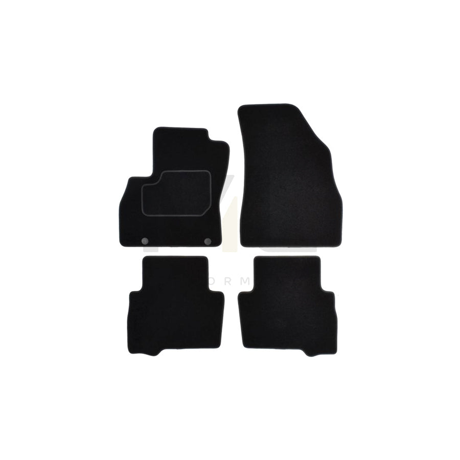 MAMMOOTH A041 CIT295 PRM 01 Floor mat set for CITROテ起 Nemo Estate Textile, Front and Rear, Quantity: 4, Black