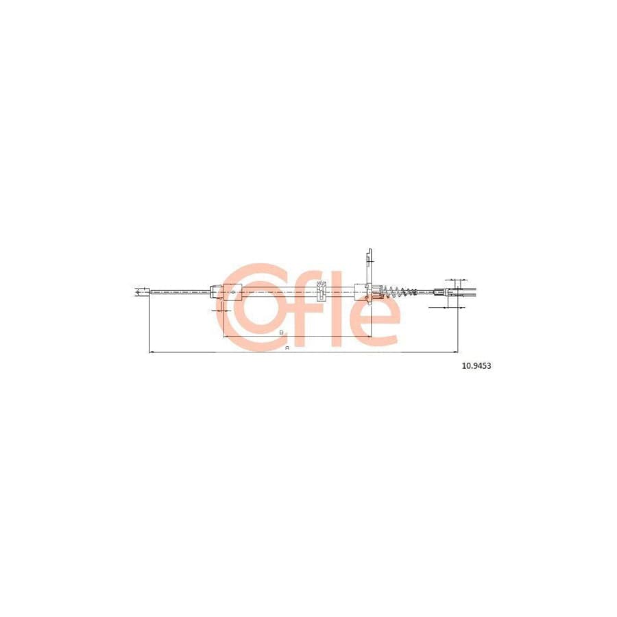 Cofle 10.9453 Hand Brake Cable Suitable for Mercedes-Benz Slk (R171)