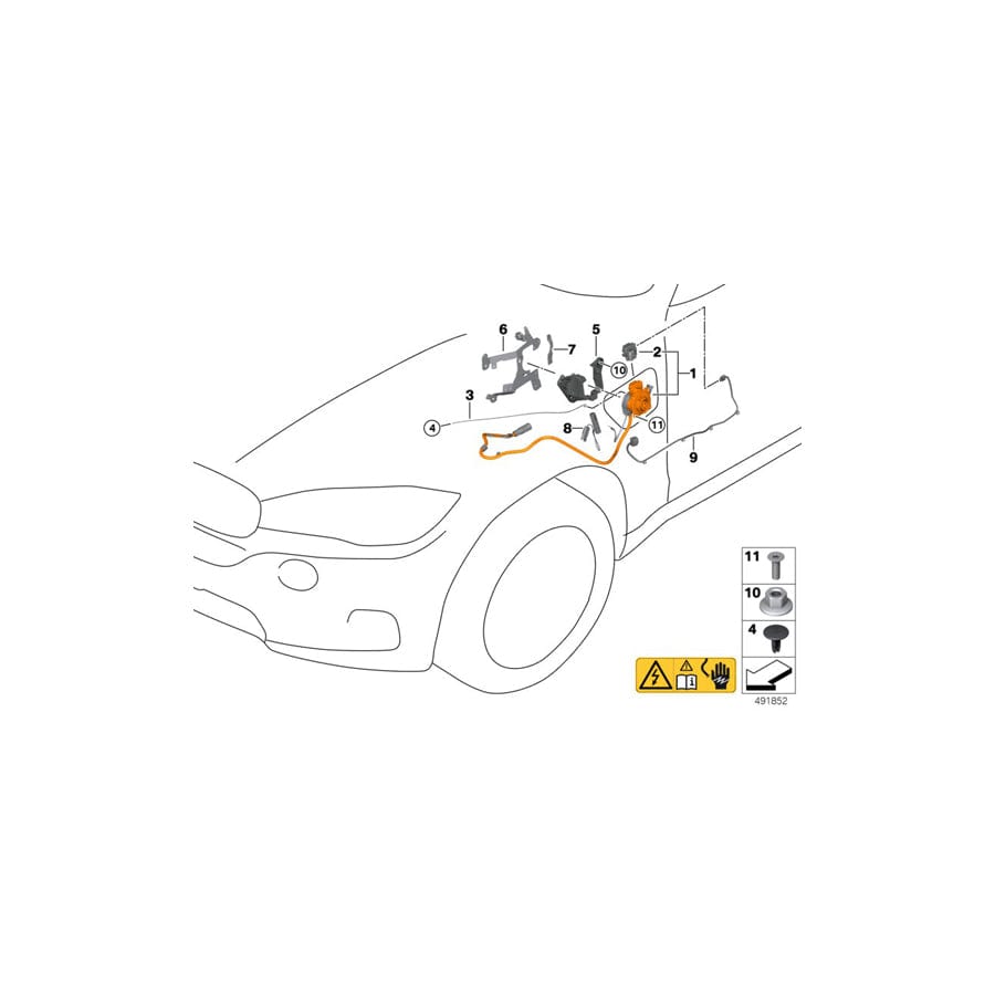 Genuine BMW 61129391261 F30 Adapter Lead F.High-Volt.Charging Socket (Inc. 330e)