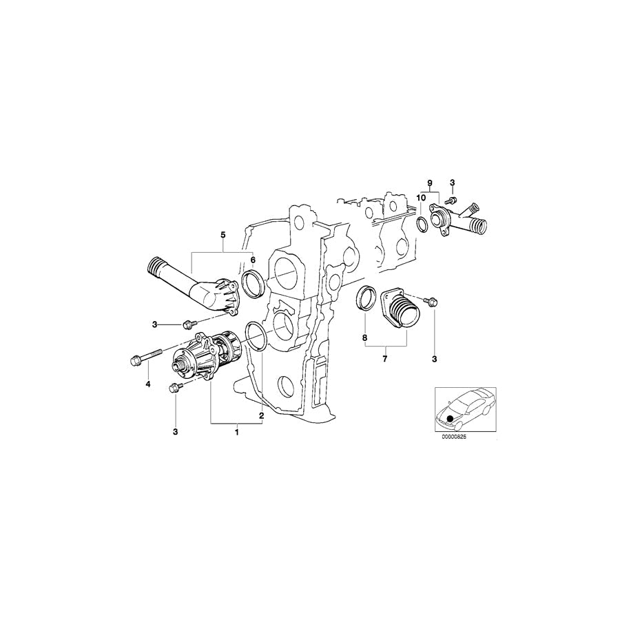 Genuine BMW 11531743199 E34 E36 Flange (Inc. 518g, Z3 1.8 & 316i)