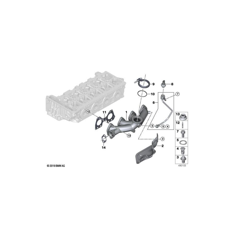Genuine BMW 11628571895 F39 F56 Heat Shield (Inc. 220d, X1 18dX & 220dX)