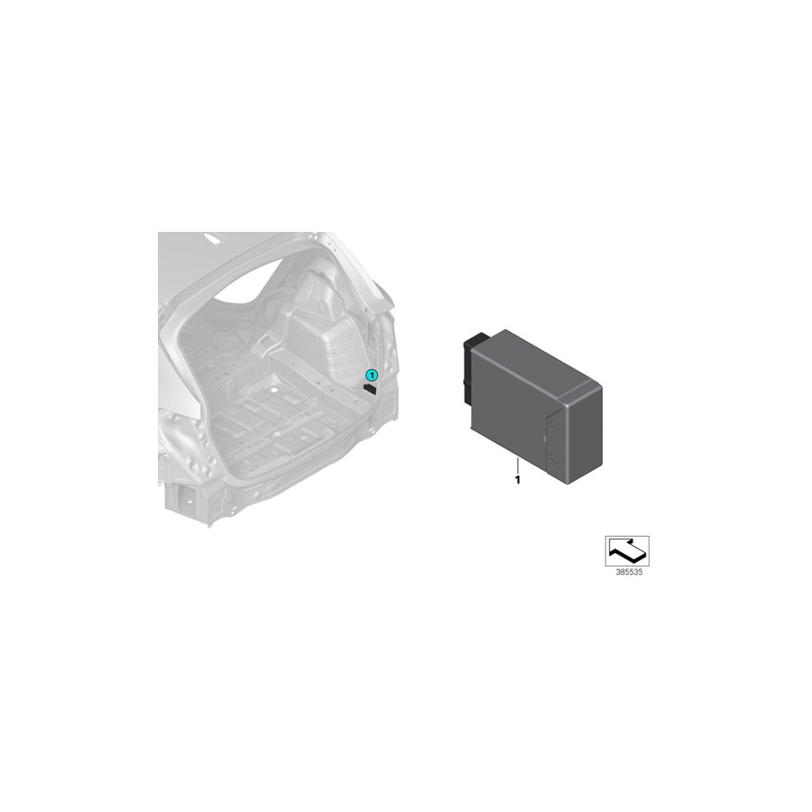 Genuine BMW 61357464634 F48 F45 F46 Control Unit For Remote Backrest Release (Inc. X1 18i, X1 28i & X1 18d)