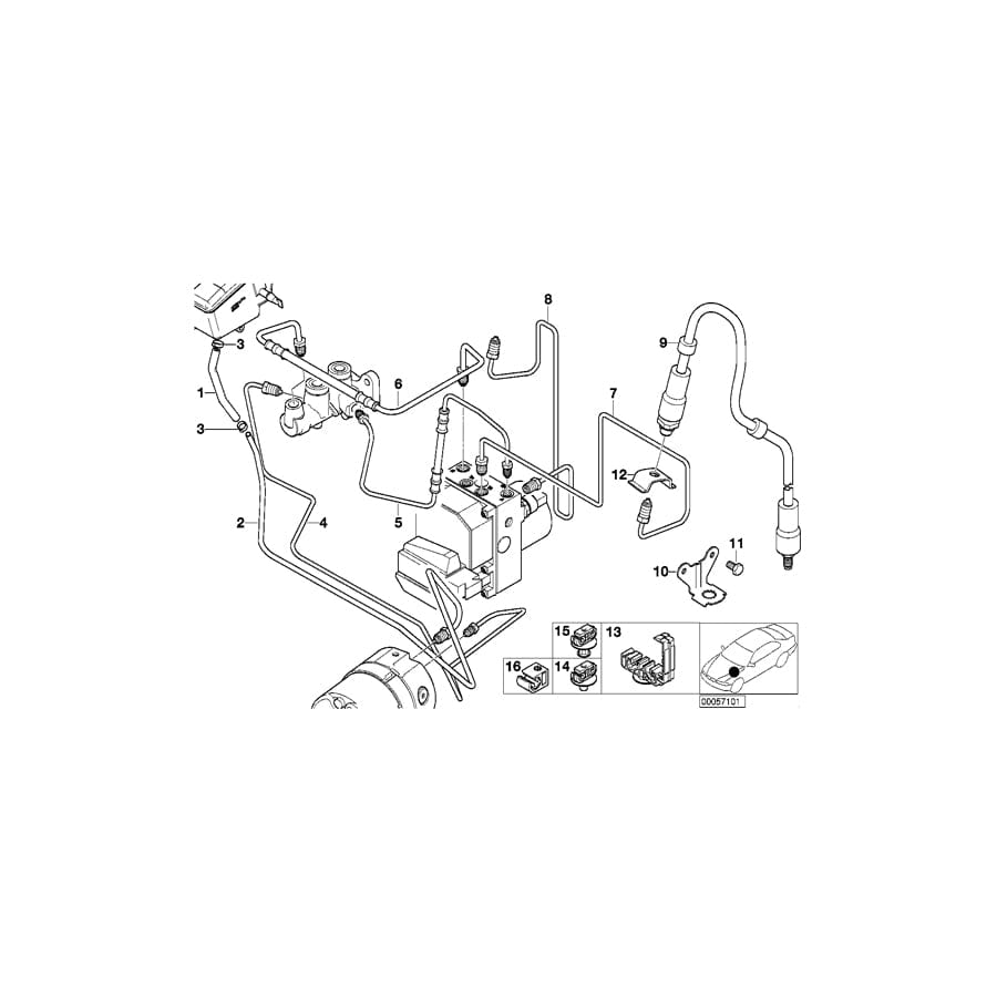 Genuine BMW 34321165972 E52 Pipe M12/M12 (Inc. ALPINA V8 & Z8)
