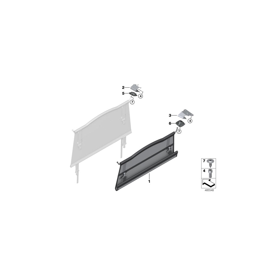 Genuine BMW 51477446323 Trim Cover, Partition Net, Rear Left SCHWARZ (Inc. X3 M, X3 30eX & X3 M40iX)