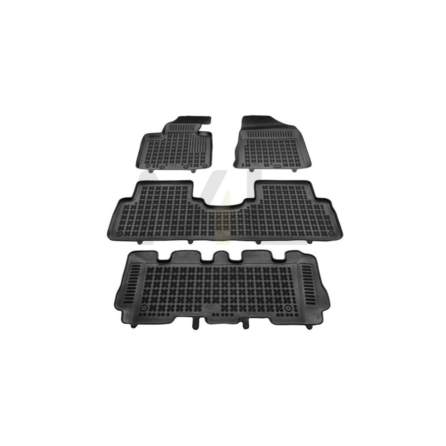 REZAW PLAST 201019 Floor mat set for KIA Sorento III (UM) Elastomer, Front and Rear, Black