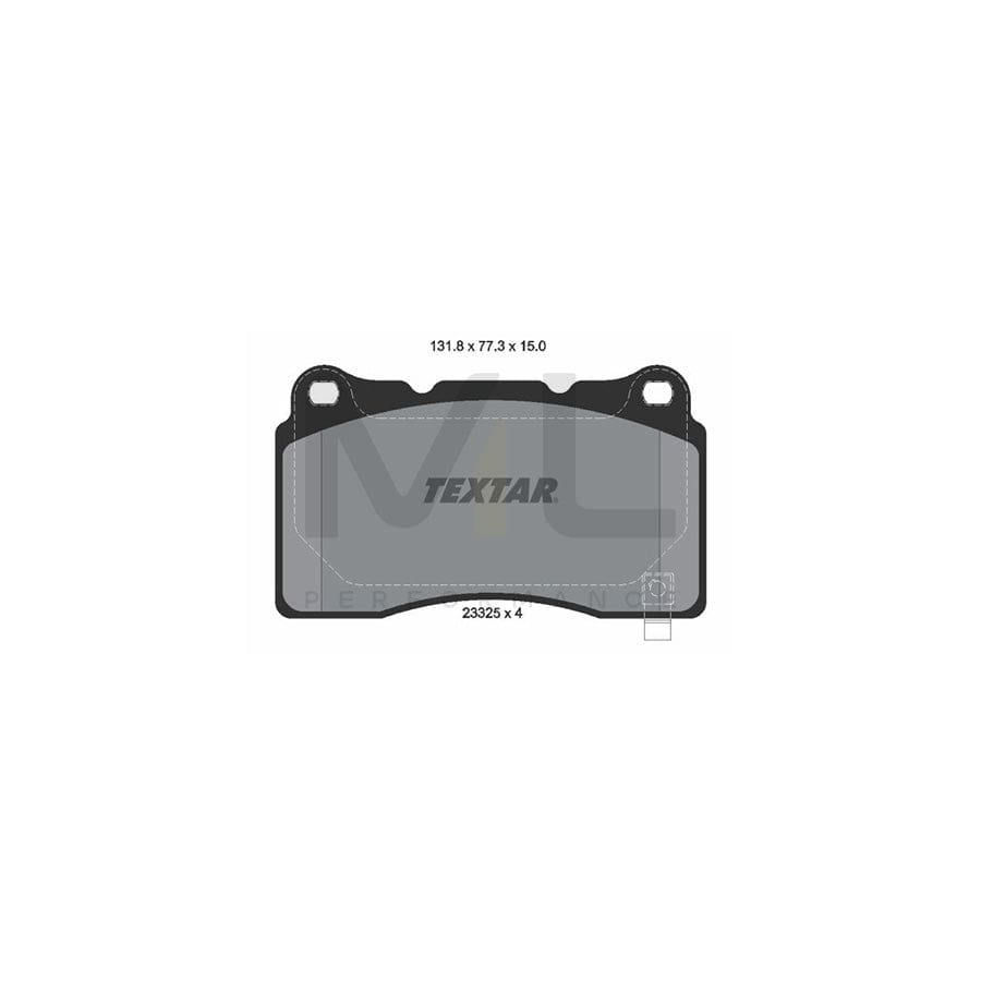 TEXTAR 2332501 Brake pad set with acoustic wear warning