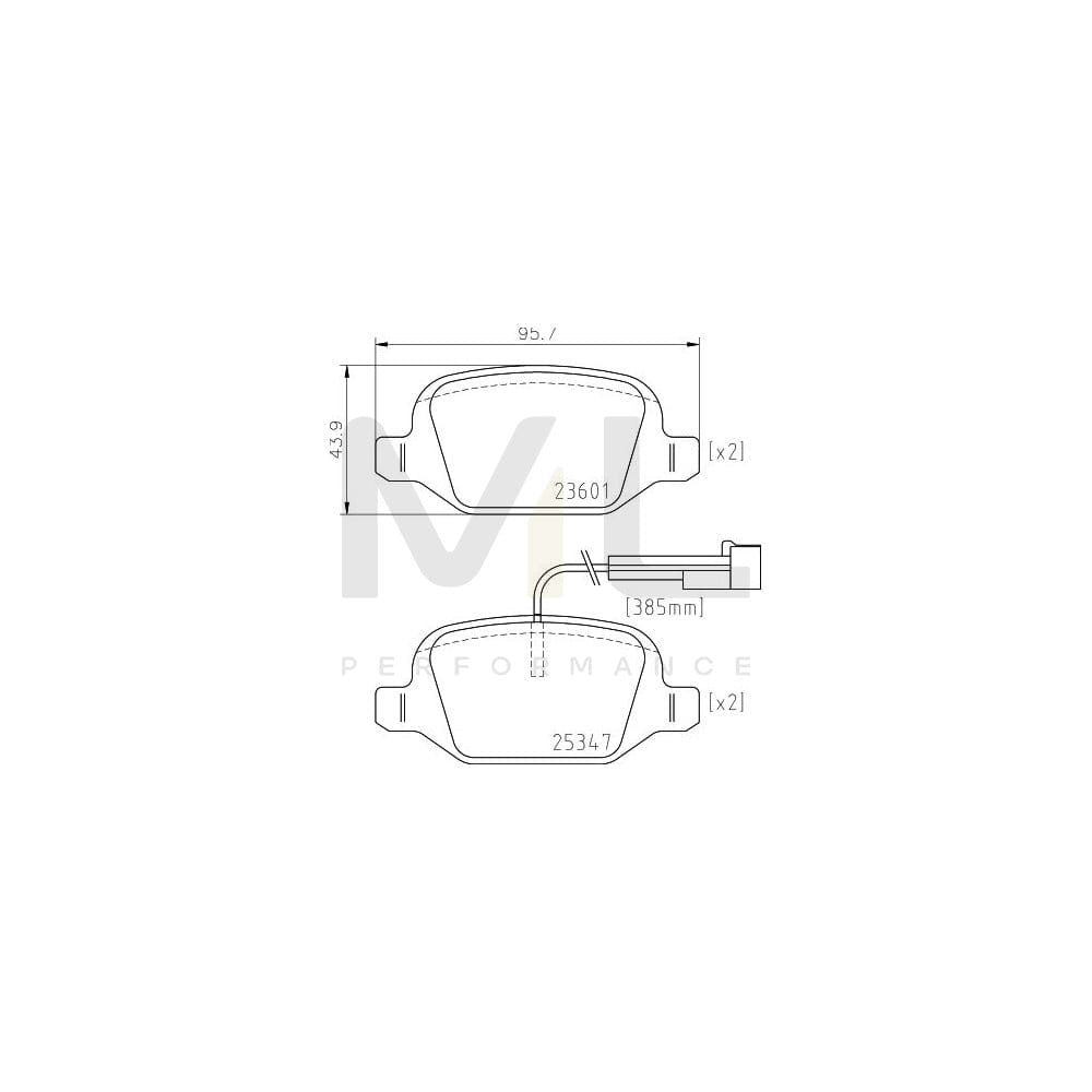 Hella 8DB 355 031-561 Brake Pad Set Incl. Wear Warning Contact | ML Performance Car Parts