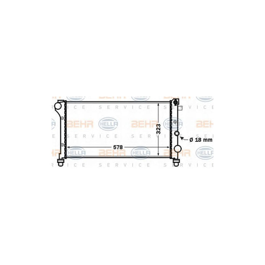 Hella 8MK 376 767-761 Engine Radiator For Fiat Panda II Hatchback (169)