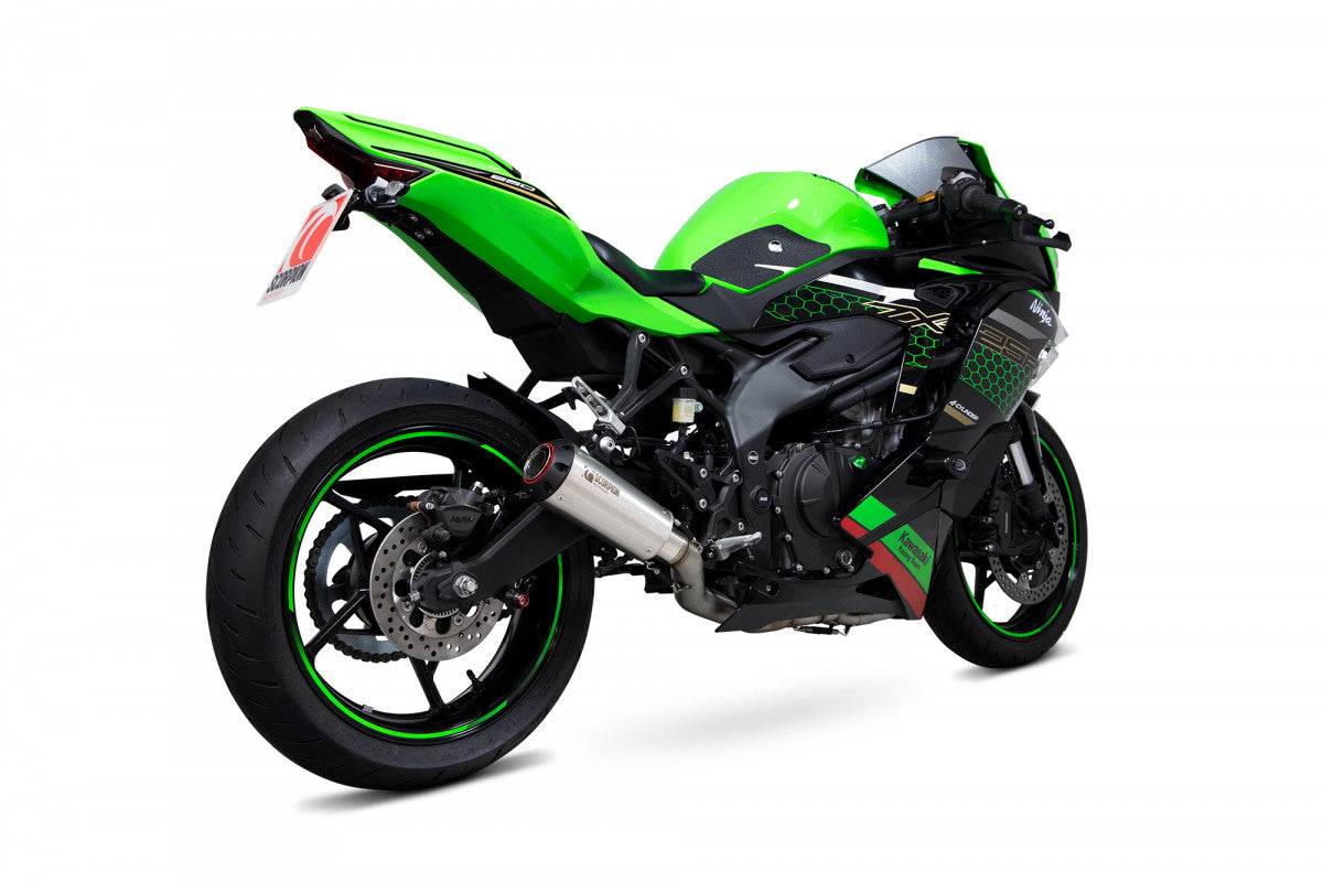 Scorpion PKA140SYSSEO Kawasaki Ninja ZX-25R Red Power Full System - Brushed Stainless Steel Sleeve | ML Performance UK UK