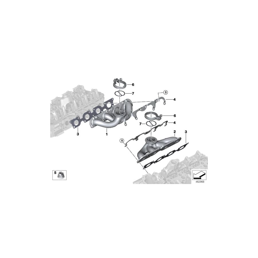 Genuine BMW 11628693121 F12 G30 G05 Exhaust Manifold/Cylinder Head Gasket (Inc. X5 50iX, X7 M50iX & X6 50iX 4.0)