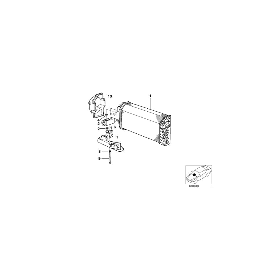 Genuine BMW 64118378999 E39 Coolant Pipe (Inc. 525td, 525d & 528i)