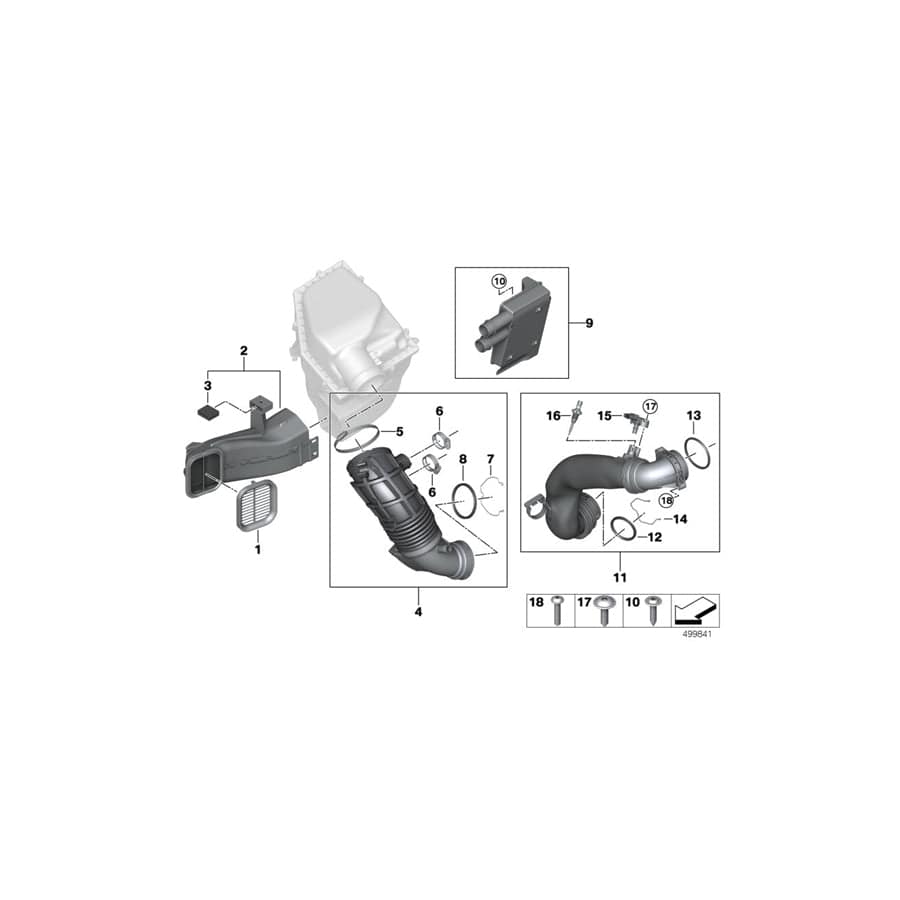 Genuine BMW 13718635111 G01 G02 Resonator (Inc. X3 M40iX & X4 M40iX)