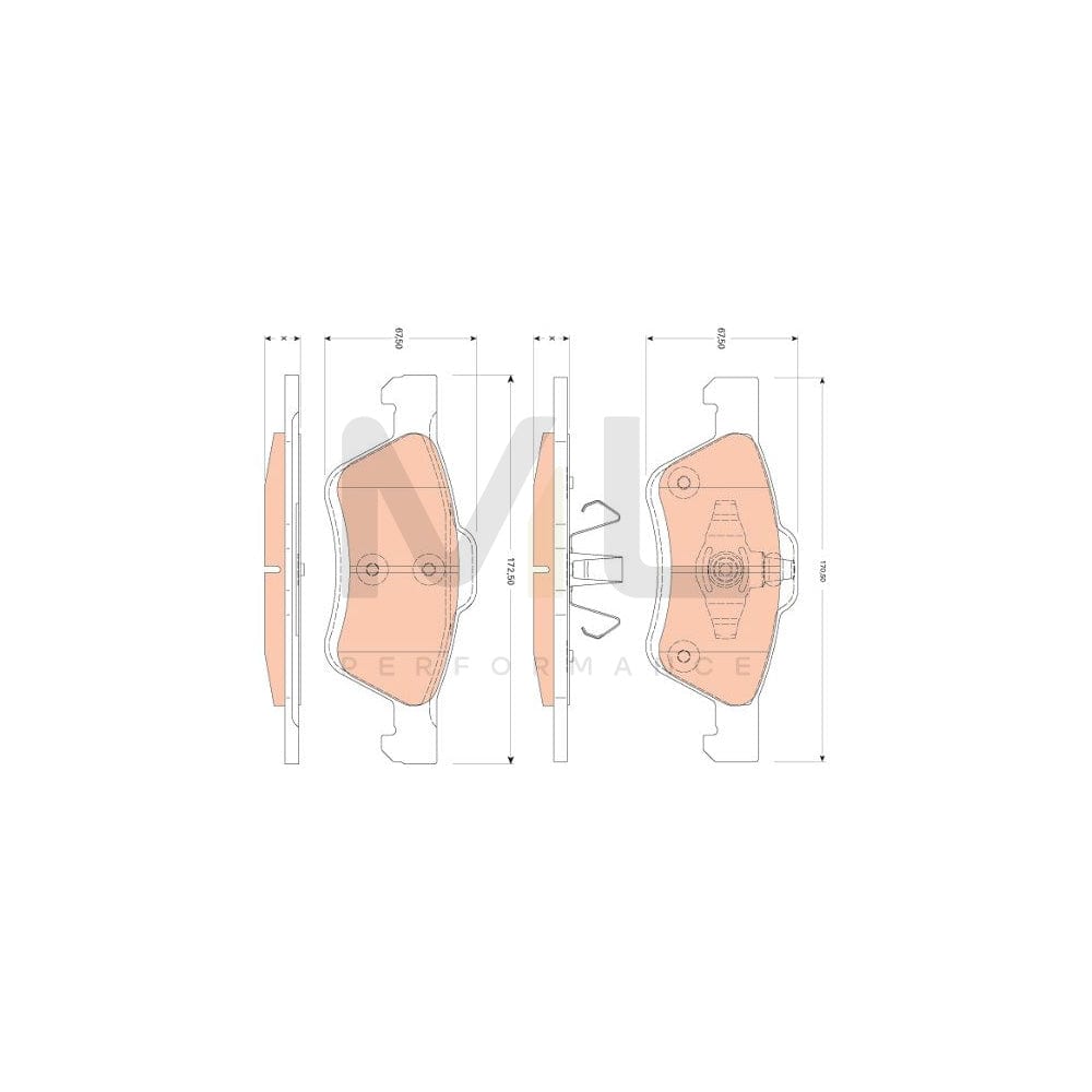 TRW Gdb1752 Brake Pad Set Not Prepared For Wear Indicator