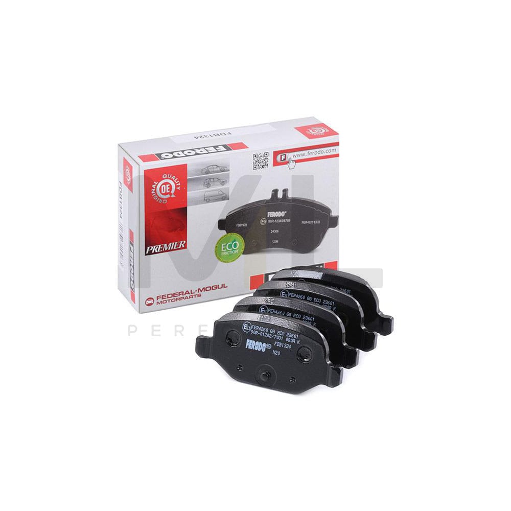 Ferodo Premier Eco Friction FDB1324 Brake Pad Set Not Prepared for Wear Indicator, Without Accessories