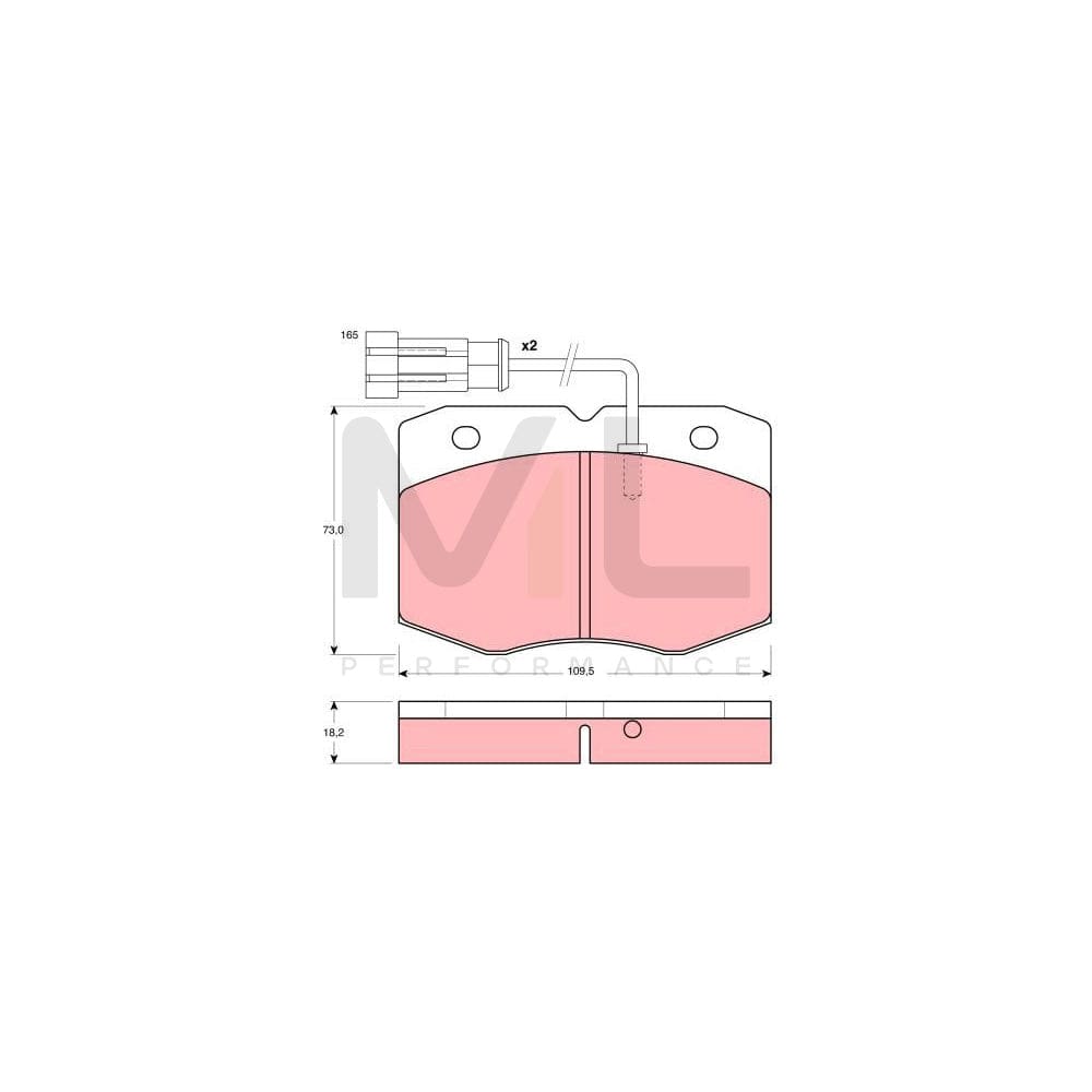 TRW Gdb1356 Brake Pad Set For Iveco Daily Incl. Wear Warning Contact