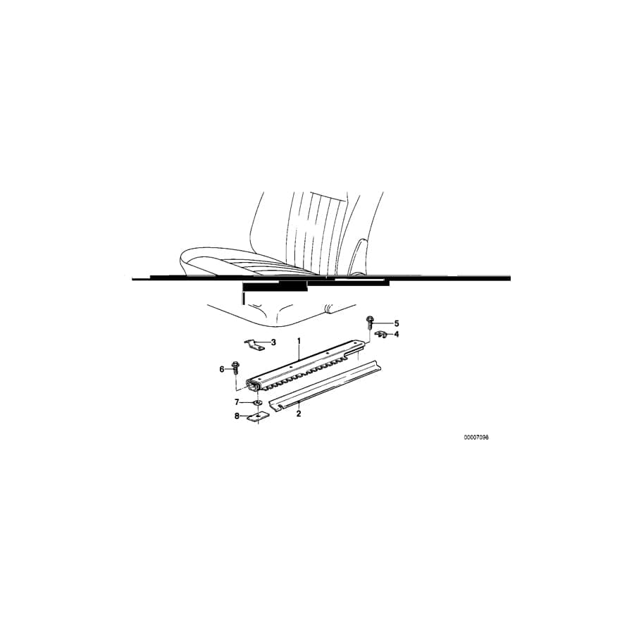 Genuine BMW 52101802805 E23 E24 E12 Bracket Left (Inc. 3.0L, 630CSi & 728)