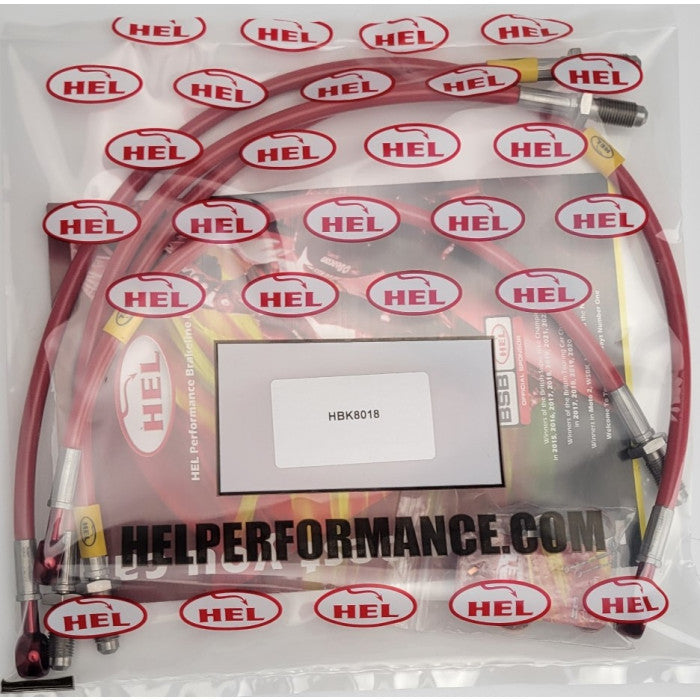 HEL Performance CL-HBK8018 Standard Replacement Brake Lines Stainless Steel Braided