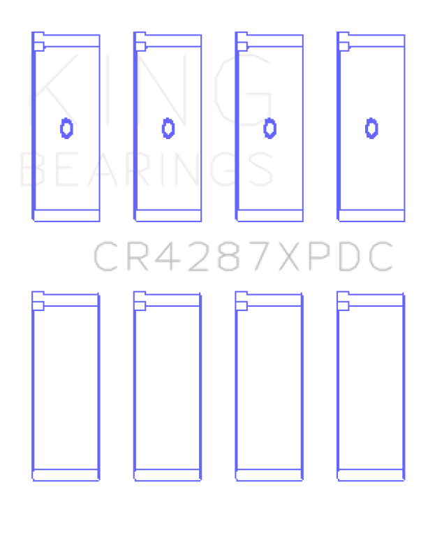 King Engine Bearings King Honda B18C1/B18C5 16V (Predoweled for Alum Rods) Perf Coated Rod Bearing Set- Size STD