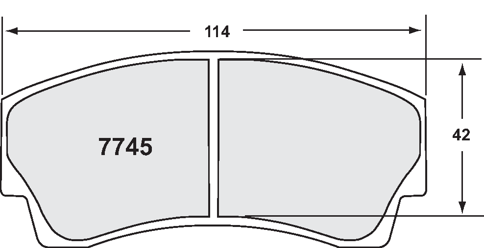 PFC 7745.01.16.44 REAR BRAKE PADS RACE 01 CMPD 16MM D2 / K-SPORT 4-PISTON & 6-PISTON