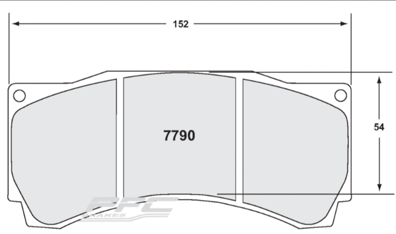 PFC 7790.333.25.44 FRONT BRAKE PADS RACE 333 CMPD 25MM BMW M3 GT4 (AP RACING CP9660) (OID ARTICLE 7790.333.25.44)