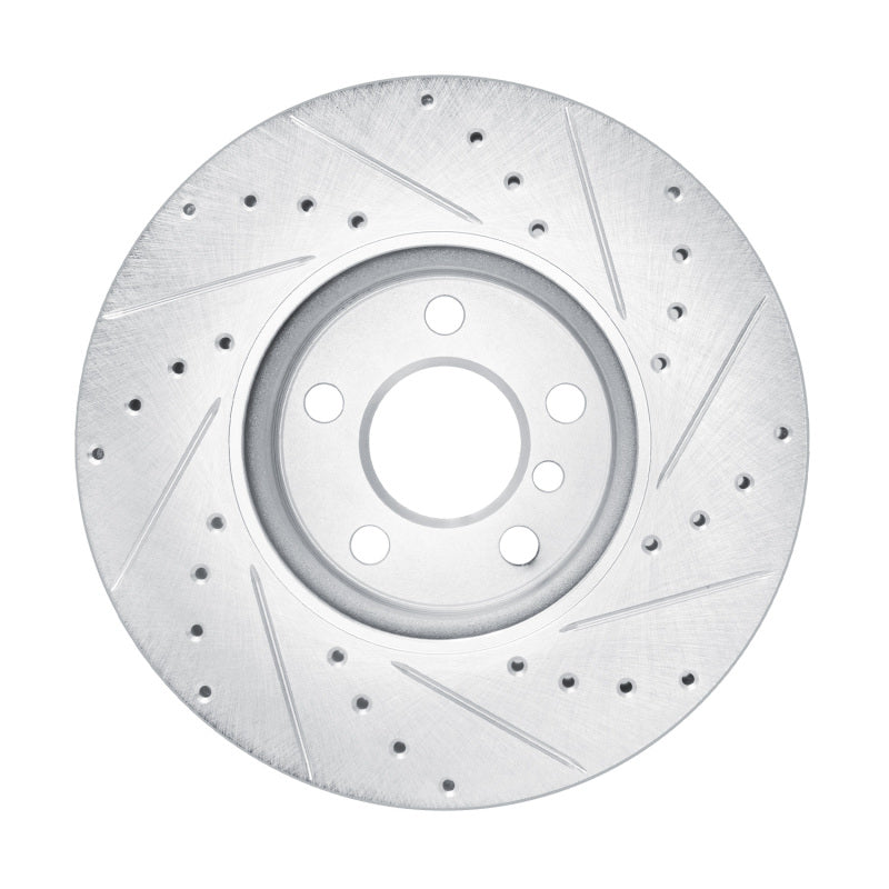 R1 Concepts R1 16-24 Mini Cooper (Excl Clubman) Front Left Drilled & Slotted Silver Brake Rotor