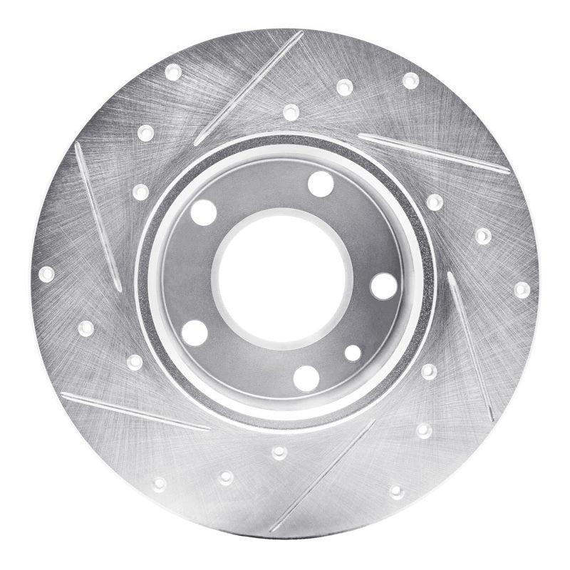 R1 Concepts R1 76-76 BMW 530I Front Right Drilled & Slotted Silver Brake Rotor