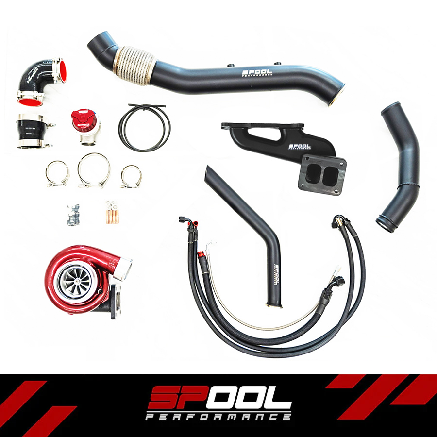 Spool Performance SP-A902P-TMTK-IFX900-NCC-NCO Billet Manifold A90 Supra 2 PORT Top Mount Turbocharger Kit | ML Performance Car Parts