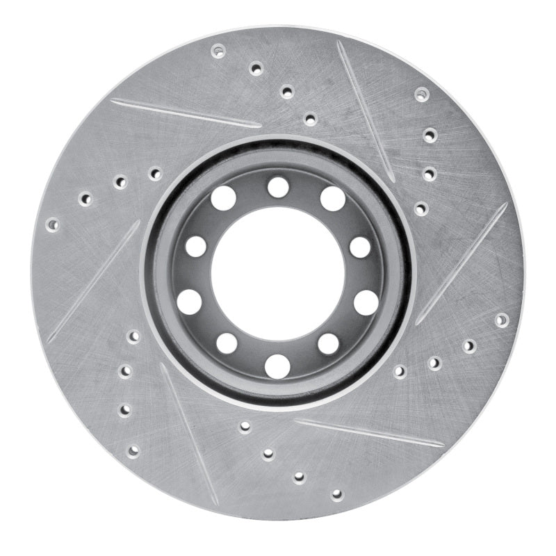 R1 Concepts R1 79-85 Mercedes-Benz 380SL Front Left Drilled & Slotted Silver Brake Rotor