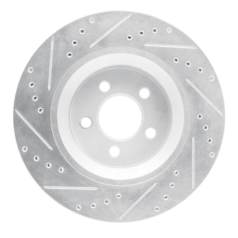 R1 Concepts R1 11-12 Jeep Liberty Front Right Drilled & Slotted Silver Brake Rotor