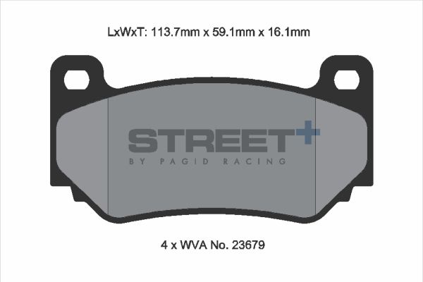 PAGID Racing T8035SP2001 STREET+ Brake Pads
