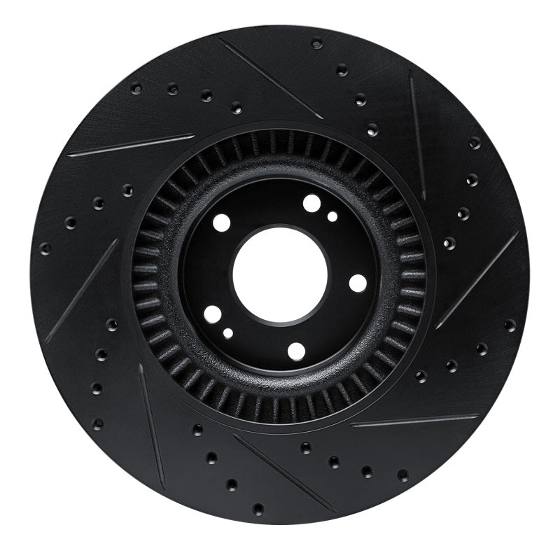 R1 Concepts R1 20-25 Hyundai Palisade Front Left Drilled & Slotted Black Brake Rotor