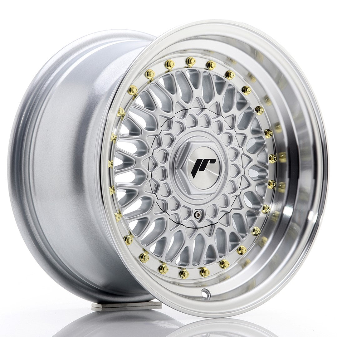 JR Wheels JR91580XX2074S - JR9 15x8 ET20 BLANK Silver w/ Machined Lip