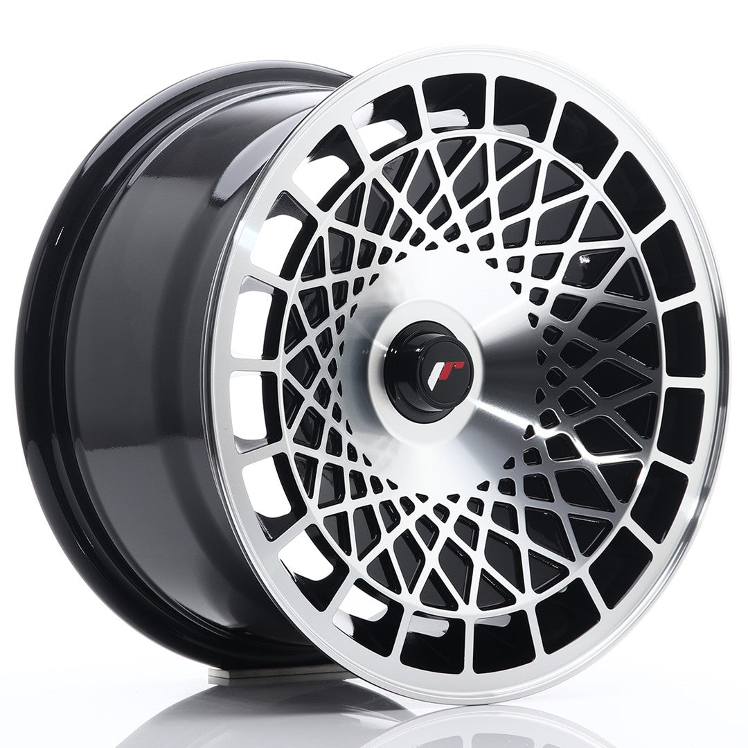 JR Wheels JR141580XX2067BM - JR14 15x8 ET20-25 BLANK Gloss Black Machined Face