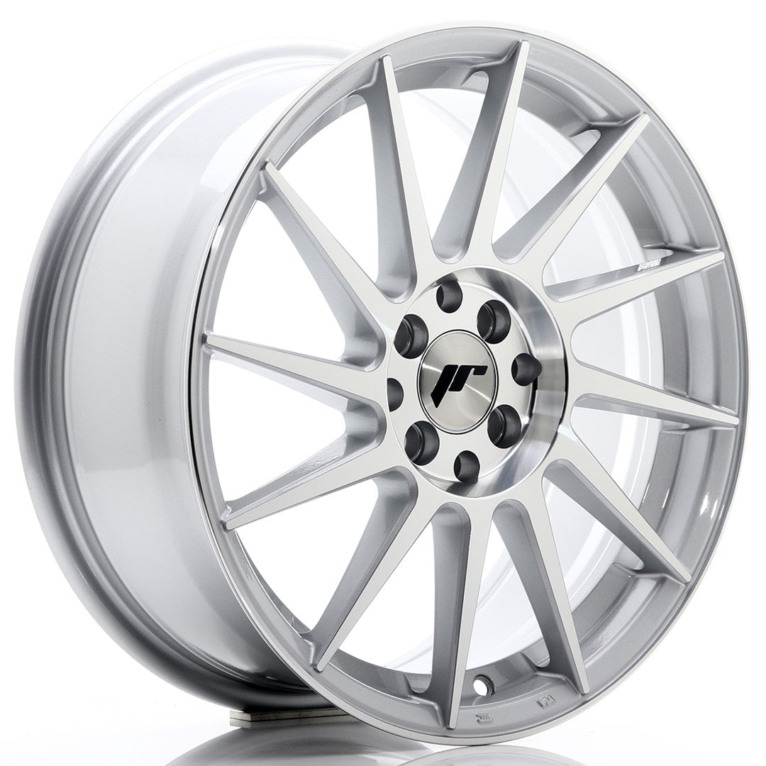 JR Wheels JR22177142573SM - JR22 17x7 ET25 4x100/108 Silver Machined Face