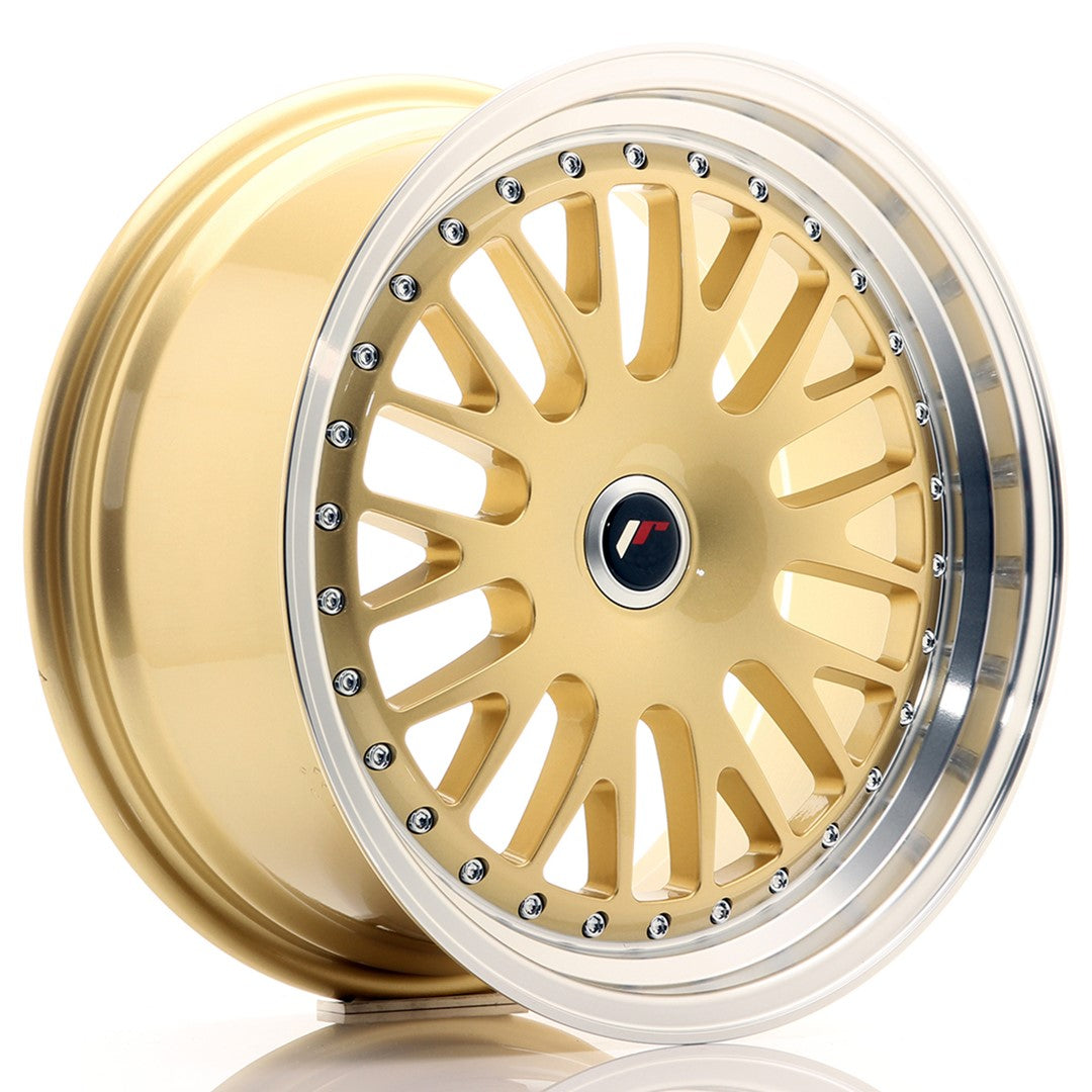 JR Wheels JR101780XX3574GD - JR10 17x8 ET35 BLANK Gold w/ Machined Lip
