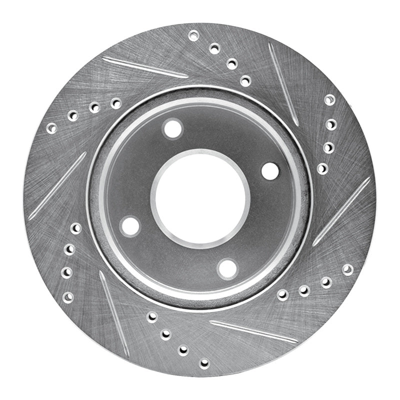 R1 Concepts R1 07-17 Nissan TIIDA (Mexico) Front Left Drilled & Slotted Silver Brake Rotor