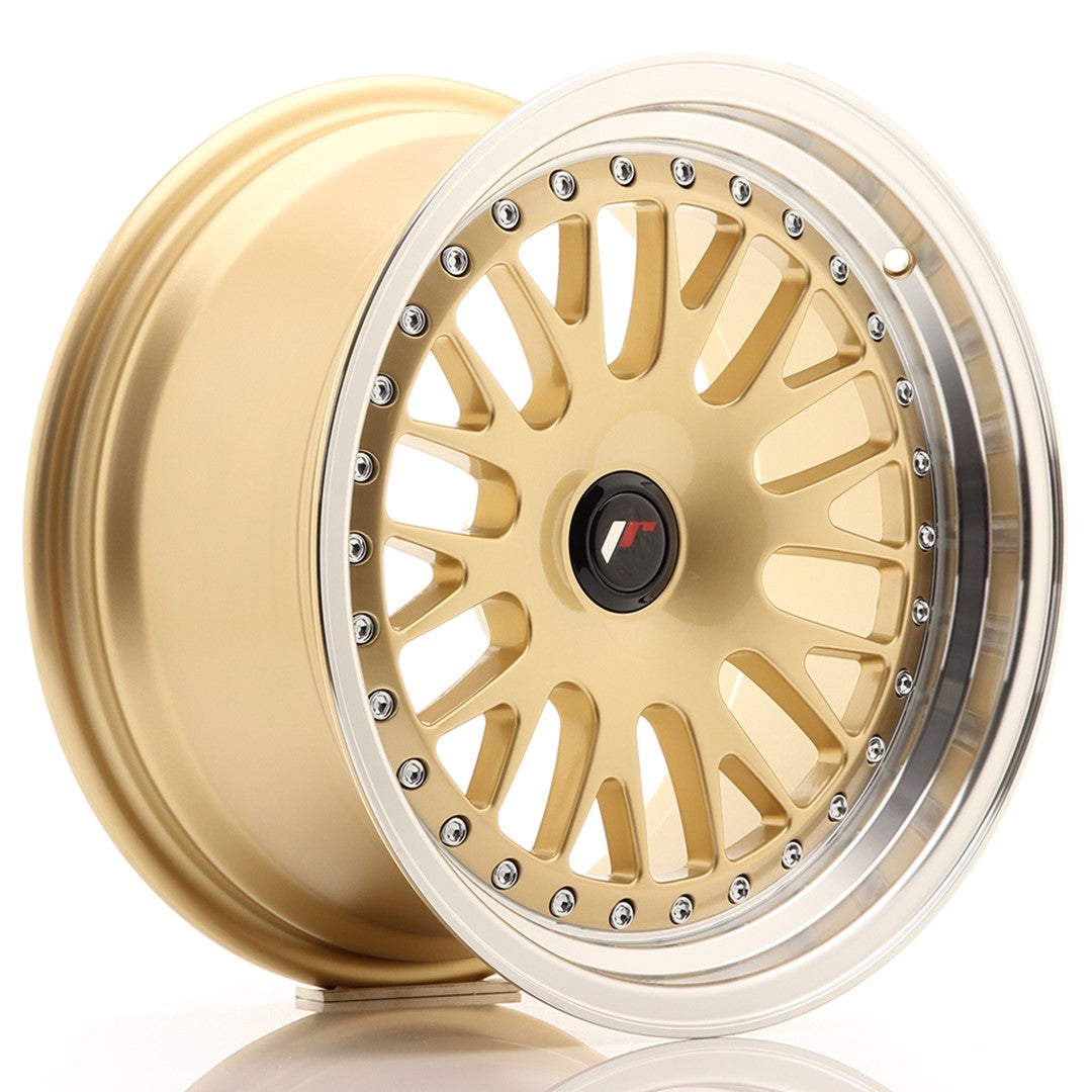 JR Wheels JR101680XX2067GD1 JR Wheels JR10 16x8 ET20 BLANK Gold w/ Machined Lip