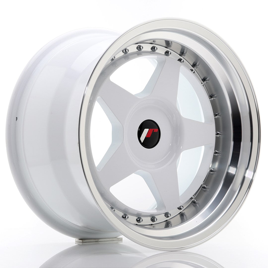 JR Wheels JR61710XX2074WL - JR6 17x10 ET20 BLANK White w/ Machined Lip