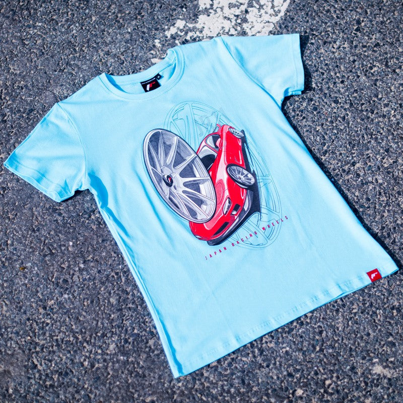 JR Wheels TSHIRT-MJR11T-XXL JR Men's T-Shirt JR-11 Car Turquoise Size XXL