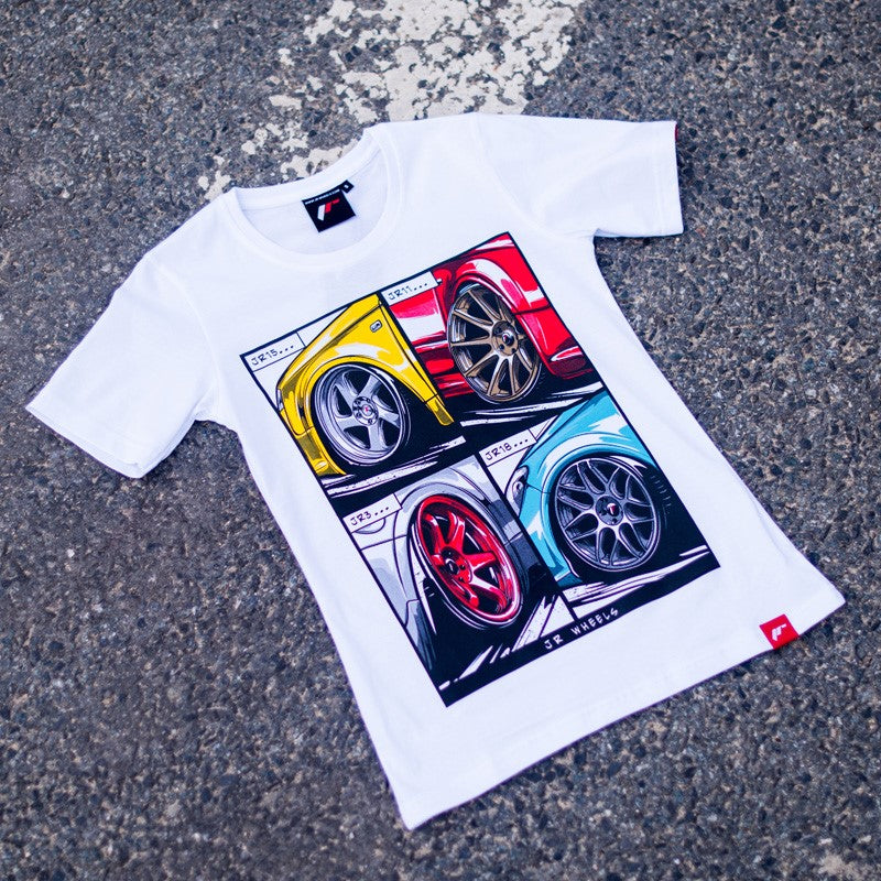 JR Wheels TSHIRT-WJRMIXW-XL JR Women's T-Shirt MIX White Size XL