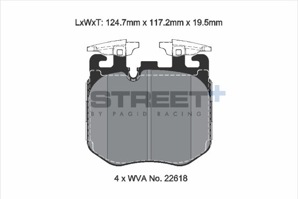 PAGID Racing T8226SP2001 STREET+ Brake Pads